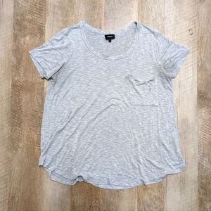 Theory Light Gray Short Sleeve Pocket Tee